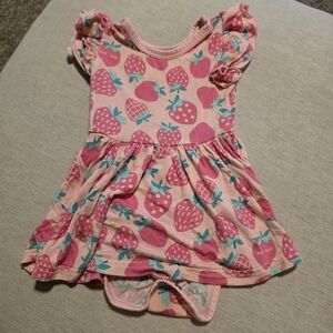 Little Sleepies 2t Excellent Condition Twirl Strawberries Pink
